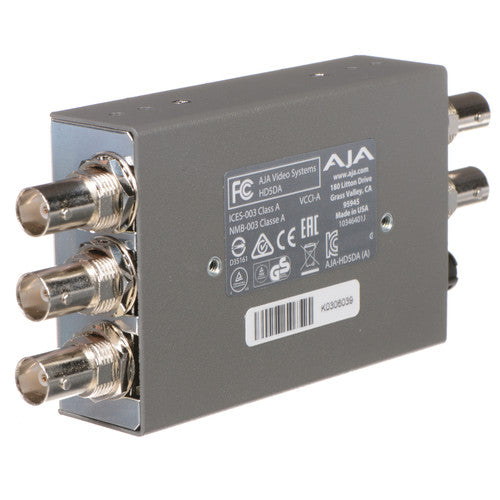 AJA HD5DA 1x4 HD/SD-SDI Distribution Amplifier/Repeater with DWP