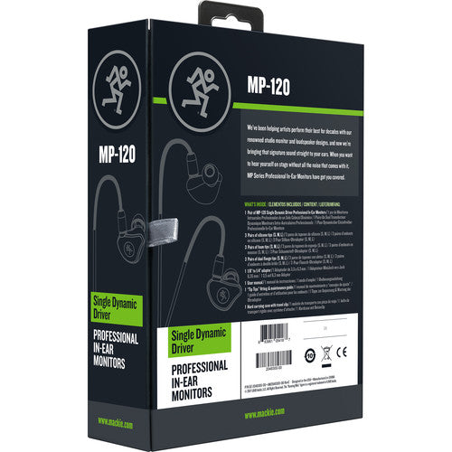 Mackie MP-120 Single Dynamic Driver In-Ear Headphones
