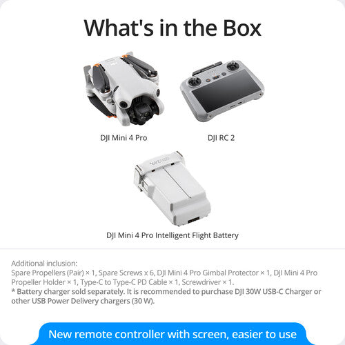 DJI Mini 4 Pro Drone with RC 2 Controller