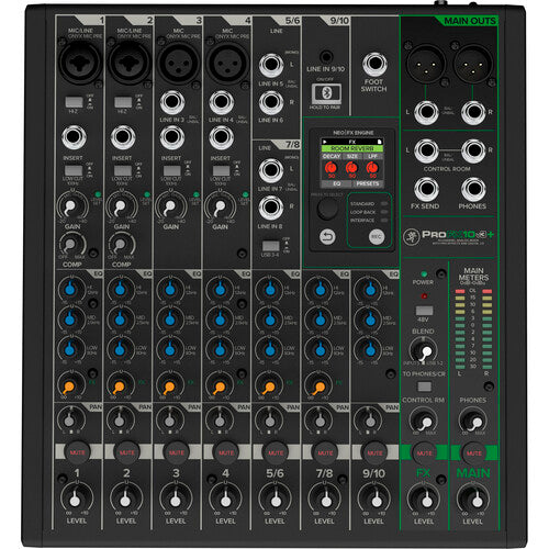 Mackie ProFX10v3+ 10-Channel Analog Mixer with Built-In FX,USB Recording,and Bluetooth