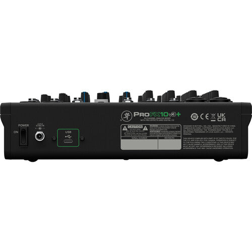 Mackie ProFX10v3+ 10-Channel Analog Mixer with Built-In FX,USB Recording,and Bluetooth
