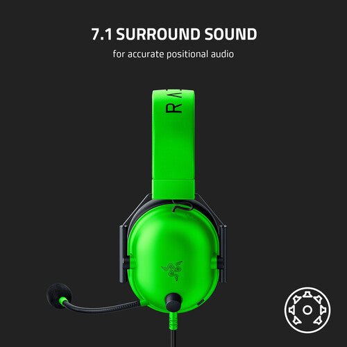 Razer BlackShark V2 X 3.5mm Wired Gaming Headset (Green)