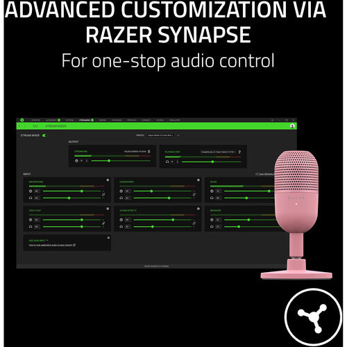 Razer Seiren V3 Mini USB Condenser Microphone (Quartz Pink)