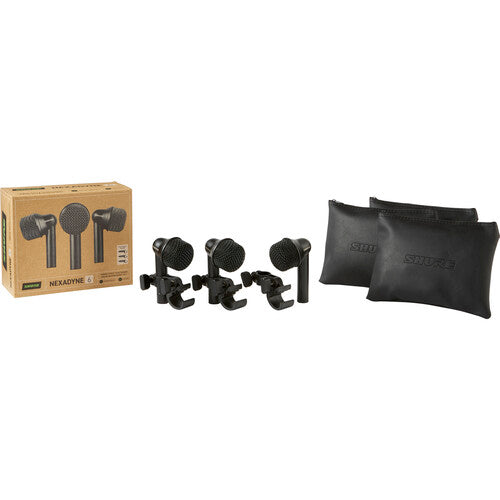 Shure Nexadyne 6 Dynamic Supercardioid Tom/Snare Microphone (3-Pack)