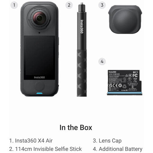 Insta360 X4 Air 360° Action Cam Starter Bundle (Black)