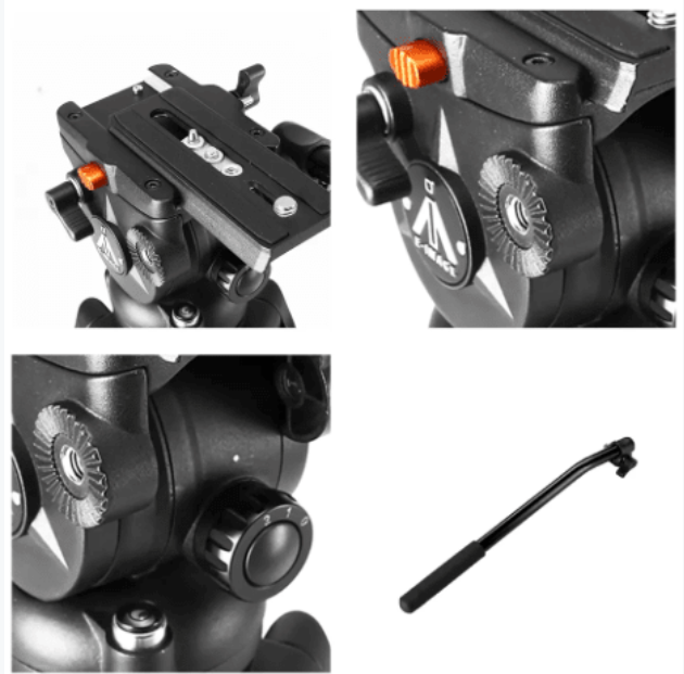 E-IMAGE EI-7060-AA CABEZAL FLUIDO 7060H + TRÍPODE AT7402A