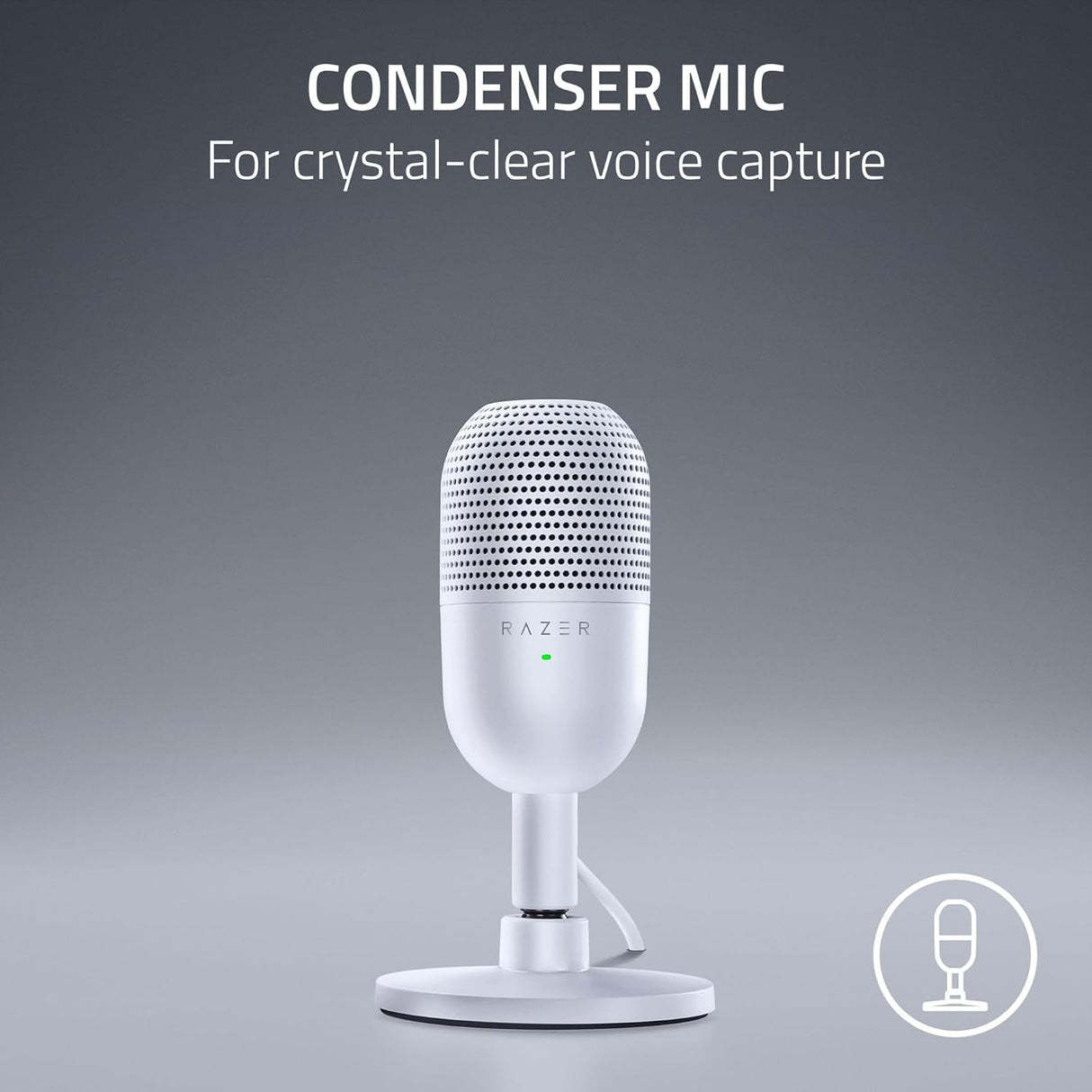 Razer Seiren V3 Mini USB Condenser Microphone (White)