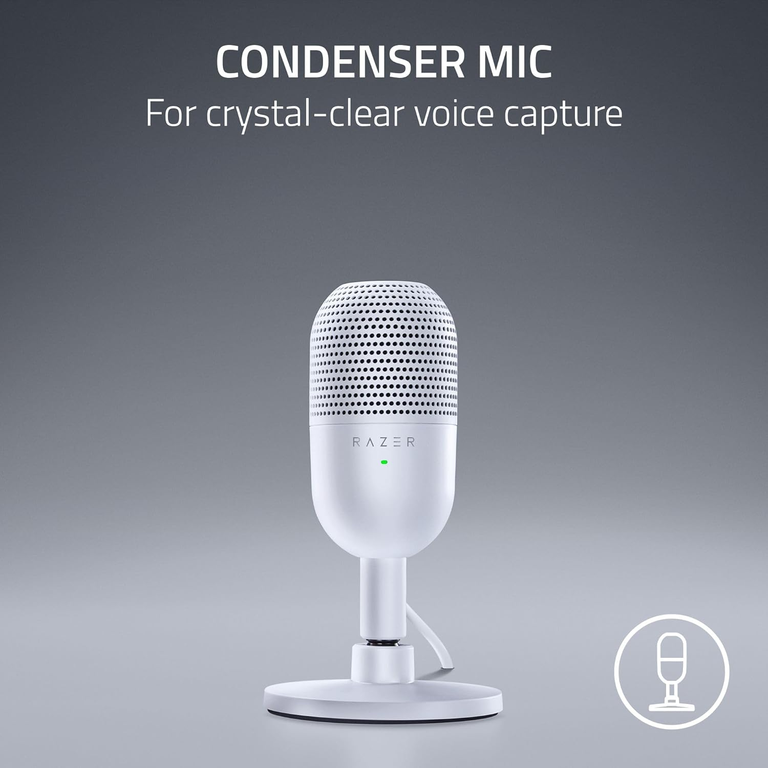 Razer Seiren V3 Mini USB Condenser Microphone (White)