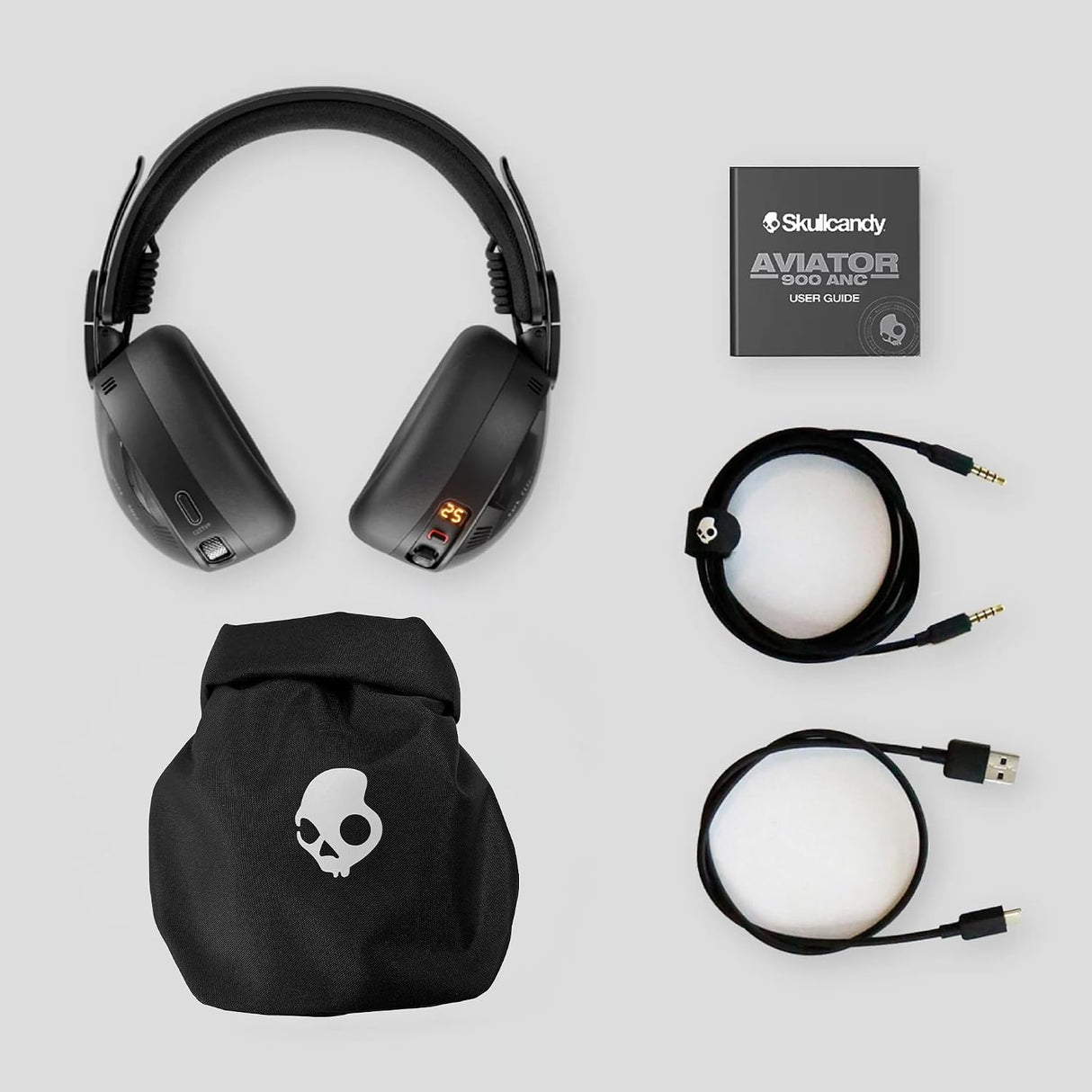 Skullcandy Aviator 900 Anc Wireless Noise Cancelling Black Black