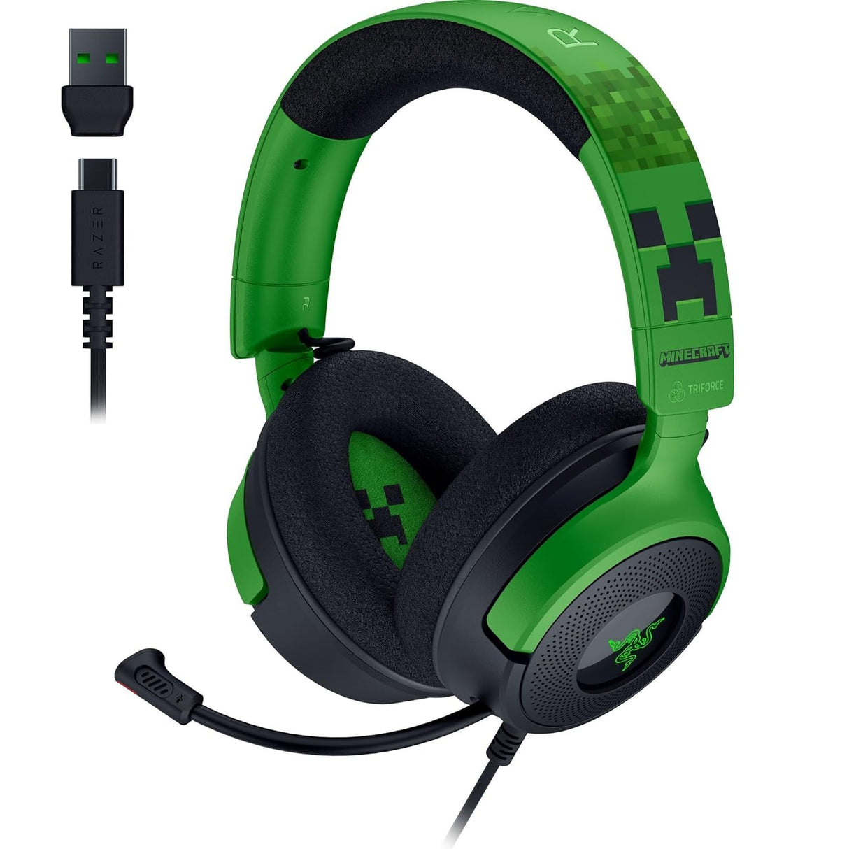 Razer Kraken V4 X Wired Gaming Headset Minecraft Edition