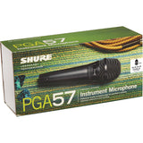 Shure PGA57-XLR Cardioid Dynamic Instrument Microphone with XLR Cable (15')