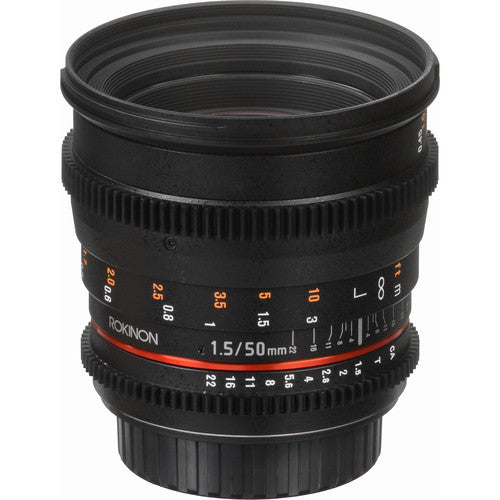 Rokinon 50mm T1.5 AS UMC Cine DS Lens for Canon EF Mount