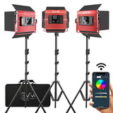 GVM 1200D RGB LED Light Panel (3-Light Kit)