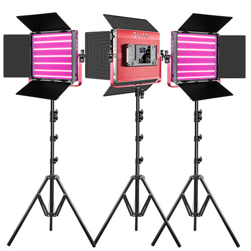 GVM 1200D RGB LED Light Panel (3-Light Kit)