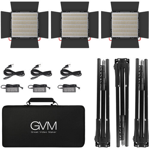 GVM 1200D RGB LED Light Panel (3-Light Kit)