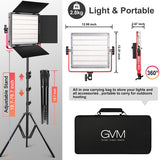 GVM 1200D RGB LED Light Panel (3-Light Kit)