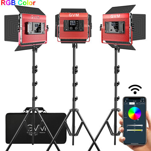 GVM 1200D RGB LED Light Panel (3-Light Kit)