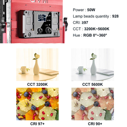 GVM 1200D RGB LED Light Panel (3-Light Kit)
