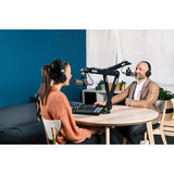 RODE RODECaster Pro II 4-Person Podcasting Kit with PodMics, Studio Boom Arms, Headphones, and Cables