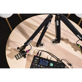 RODE RODECaster Pro II 4-Person Podcasting Kit with PodMics, Studio Boom Arms, Headphones, and Cables