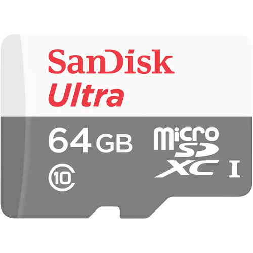 SanDisk 64GB Ultra UHS-I microSDXC Memory Card with SD Adapter