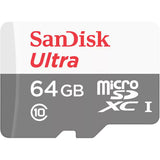 SanDisk 64GB Ultra UHS-I microSDXC Memory Card with SD Adapter