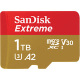 SanDisk 1TB Extreme UHS-I microSDXC Memory Card with SD Adapter