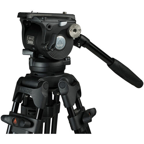 E-Image EG08A2 2-Stage Aluminum Tripod System with GH08 Fluid Head (75mm)