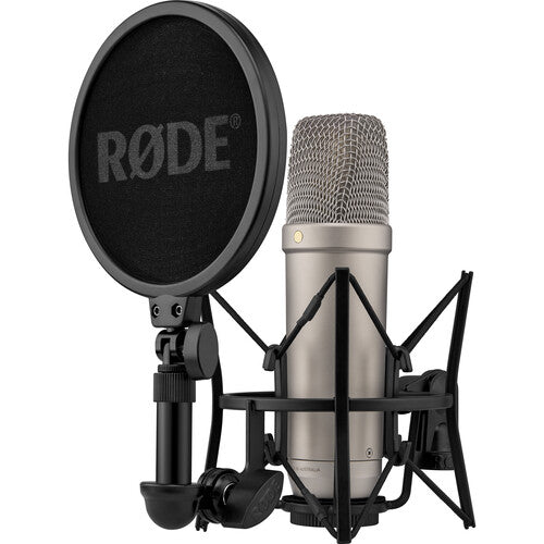 RODE Large-Diaphragm Cardioid Condenser XLR/USB Microphone (Silver)