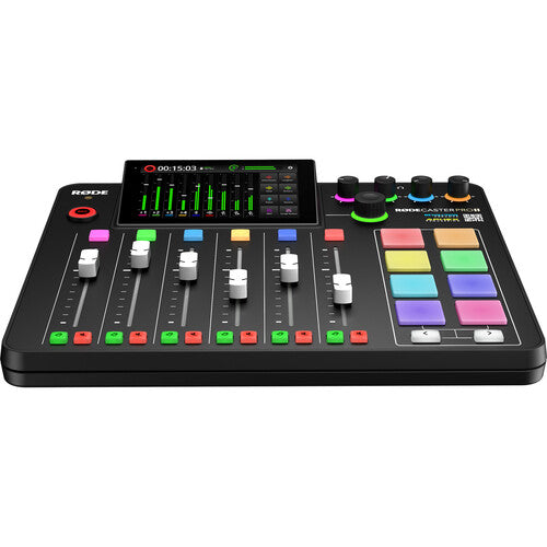 RODE RODECaster Pro II 4-Person Podcasting Kit with PodMics, Studio Boom Arms, Headphones, and Cables