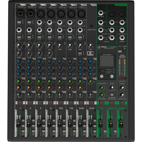 Mackie ProFX12v3+ 12-Channel Analog Mixer with Built-In FX, USB Recording, and Bluetooth