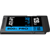 Lexar 128GB High-Performance 800x PRO UHS-I SDXC Memory Card (BLUE Series)
