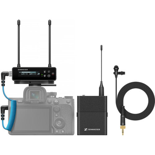 Sennheiser EW-DP ME 4 SET Camera-Mount Digital Wireless Cardioid Lavalier Mic System (R1-6: 520 to 576 MHz)