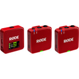 RODE Wireless GO (Gen 3) 2-Person Compact Digital Wireless Microphone System/Recorder (2.4 GHz, Red)