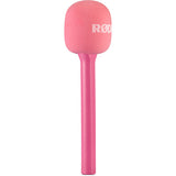 RODE Interview GO Handheld Mic Adapter for Wireless Clip-On Transmitter (Pink)