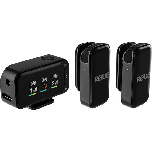 RODE Wireless Micro 2-Person Ultracompact Wireless Microphone Pro System for Cameras and Mobile Devices (2.4 GHz)