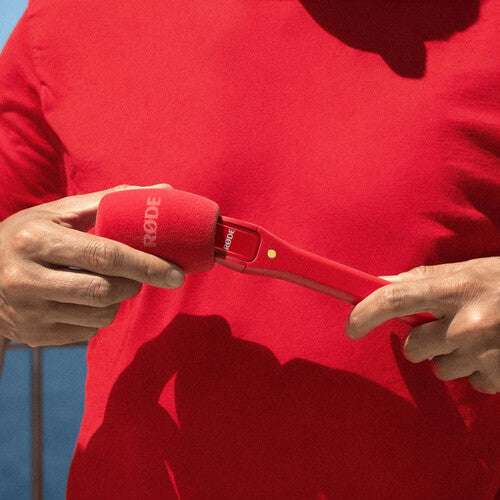 RODE Interview Micro Handheld Mic Adapter for Wireless Clip-On Transmitter (Red)