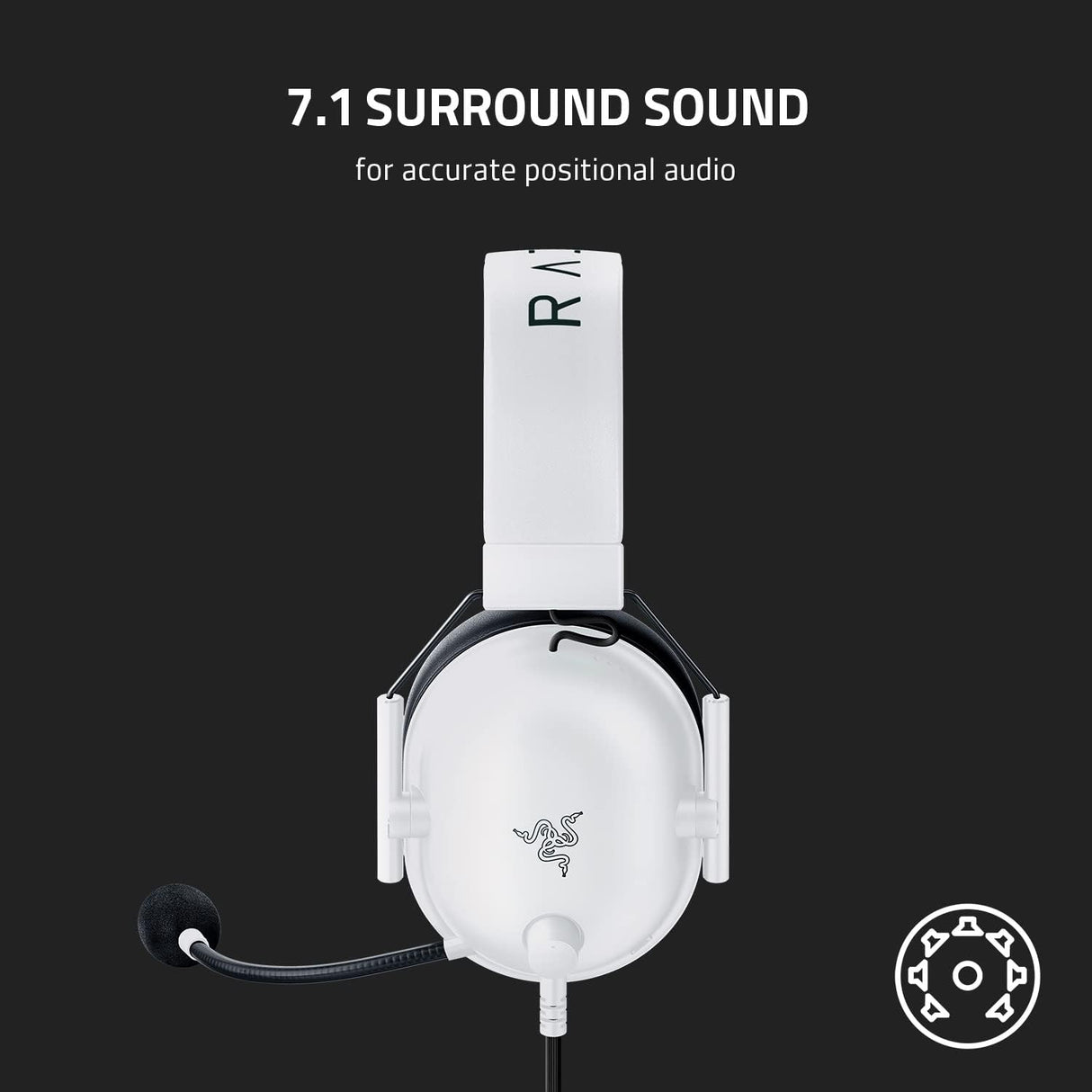 Razer BlackShark V2 X 3.5mm Wired Gaming Headset (WITE)