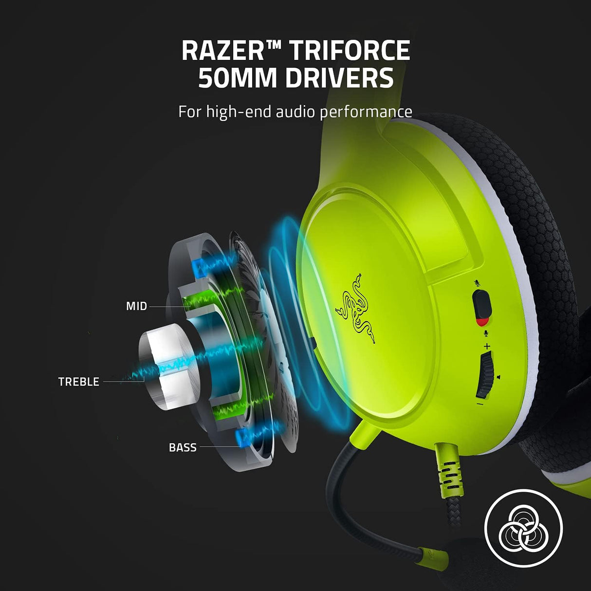 Razer Kaira X Headset Electric Volt Green