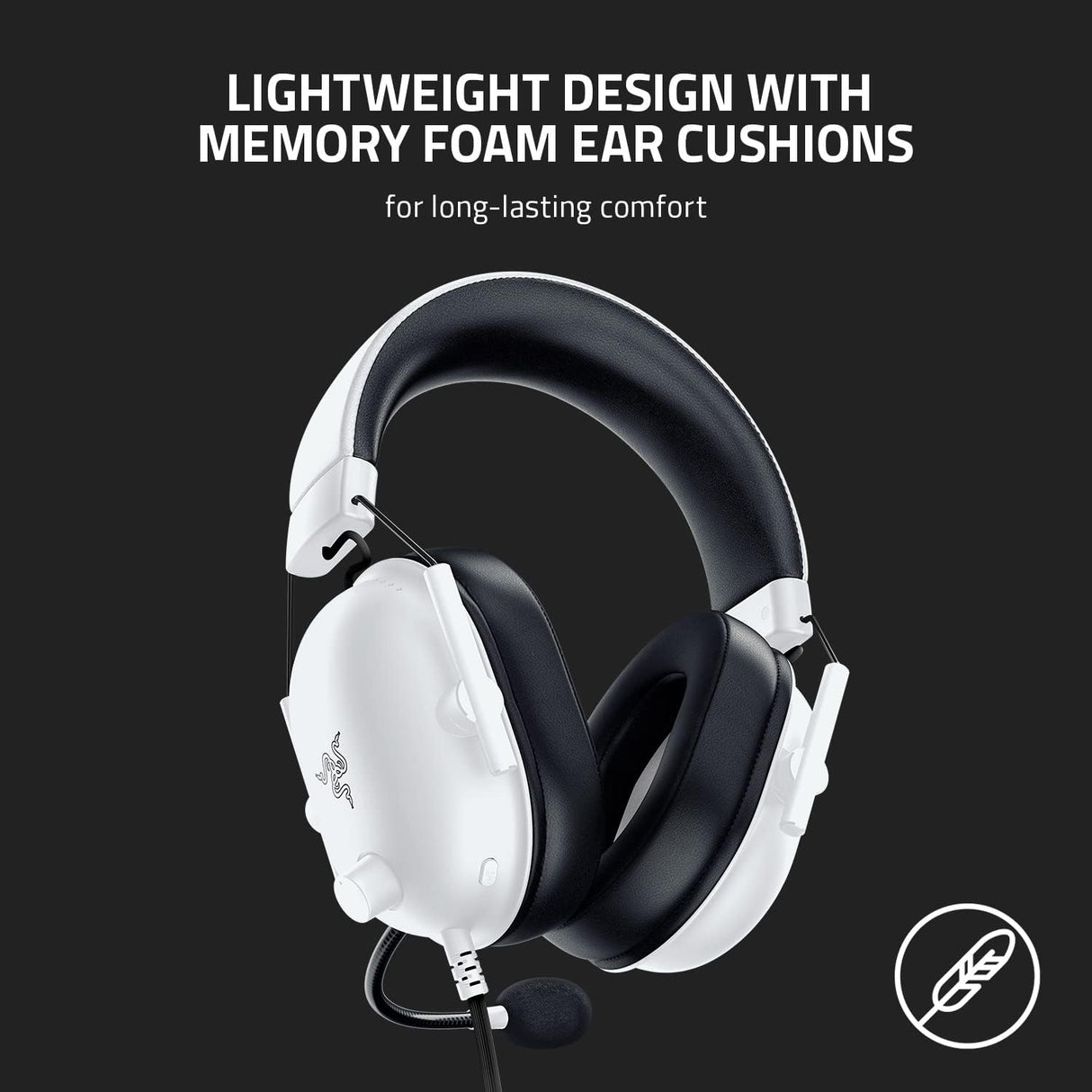 Razer BlackShark V2 X 3.5mm Wired Gaming Headset (WITE)