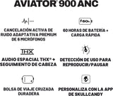 Skullcandy Aviator 900 Anc Wireless Noise Cancelling Black Black