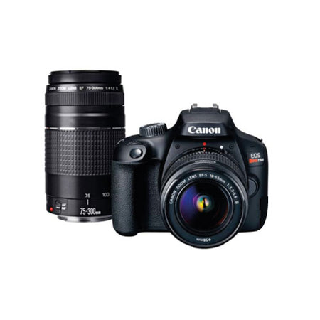 KIT Canon EOS Rebel T100 DSLR Camera with Lentes EF-S 18-55 III / 75-300